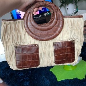 Donald pliner leather circle bag